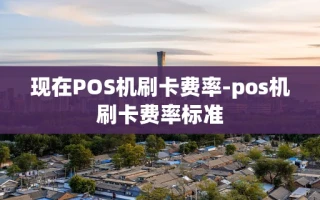 重庆现在POS机刷卡费率-pos机刷卡费率标准
