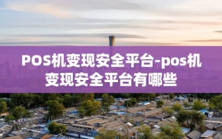 重庆POS机变现安全平台-pos机变现安全平台有哪些
