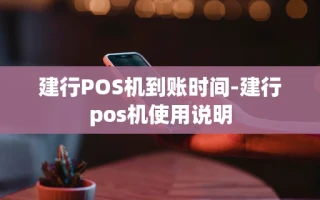重庆建行POS机到账时间-建行pos机使用说明