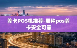 重庆养卡POS机推荐-那种pos养卡安全可靠