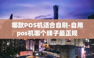 重庆哪款POS机适合自刷-自用pos机哪个牌子最正规