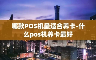 重庆哪款POS机最适合养卡-什么pos机养卡最好