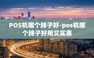 重庆POS机哪个牌子好-pos机哪个牌子好用又实惠