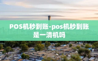 重庆POS机秒到账-pos机秒到账是一清机吗
