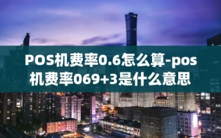 重庆POS机费率0.6怎么算-pos机费率069+3是什么意思