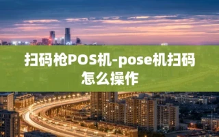 重庆扫码枪POS机-pose机扫码怎么操作