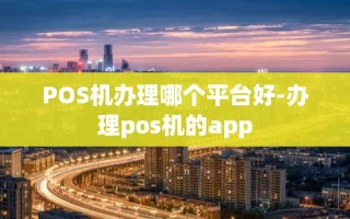 重庆POS机办理哪个平台好-办理pos机的app