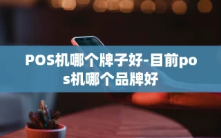 重庆POS机哪个牌子好-目前pos机哪个品牌好