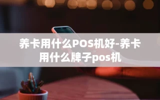 重庆养卡用什么POS机好-养卡用什么牌子pos机