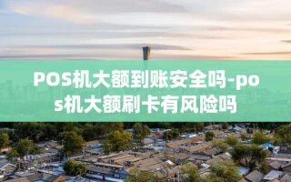 重庆POS机大额到账安全吗-pos机大额刷卡有风险吗
