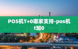 重庆POS机T+0哪家支持-pos机t加0