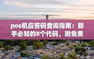 海口市pos机应答码查询指南：新手必知的8个代码，附免费领取正规机渠道