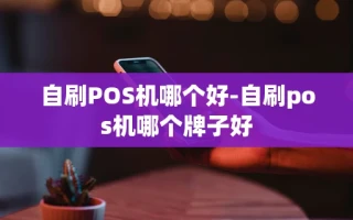 重庆自刷POS机哪个好-自刷pos机哪个牌子好