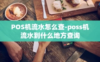 重庆POS机流水怎么查-poss机流水到什么地方查询