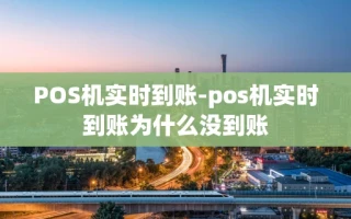 重庆POS机实时到账-pos机实时到账为什么没到账