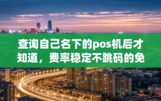 海口市查询自己名下的pos机后才知道，费率稳定不跳码的免费机这样领