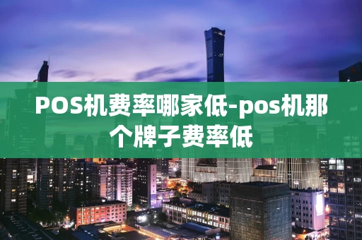 重庆POS机费率哪家低-pos机那个牌子费率低-第1张图片-点点富足