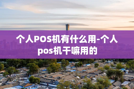 重庆个人POS机有什么用-个人pos机干嘛用的-第1张图片-点点富足