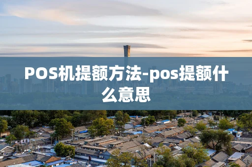 重庆POS机提额方法-pos提额什么意思-第1张图片-点点富足