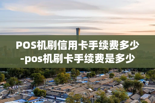 重庆POS机刷信用卡手续费多少-pos机刷卡手续费是多少-第1张图片-点点富足