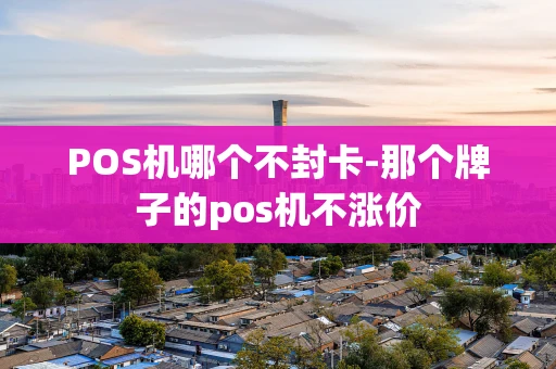 重庆POS机哪个不封卡-那个牌子的pos机不涨价-第1张图片-点点富足