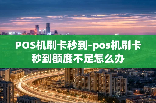 重庆POS机刷卡秒到-pos机刷卡秒到额度不足怎么办-第1张图片-点点富足