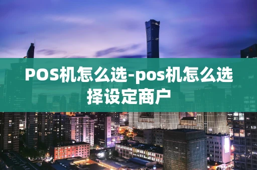 重庆POS机怎么选-pos机怎么选择设定商户-第1张图片-点点富足