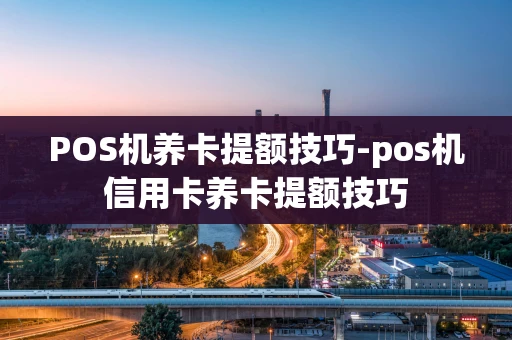 重庆POS机养卡提额技巧-pos机信用卡养卡提额技巧-第1张图片-点点富足