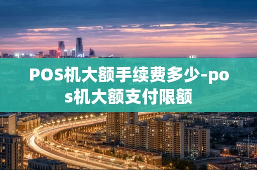 重庆POS机大额手续费多少-pos机大额支付限额-第1张图片-点点富足
