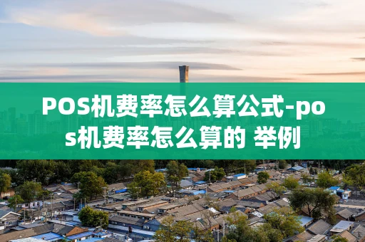重庆POS机费率怎么算公式-pos机费率怎么算的 举例-第1张图片-点点富足