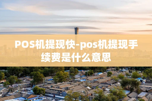 重庆POS机提现快-pos机提现手续费是什么意思-第1张图片-点点富足