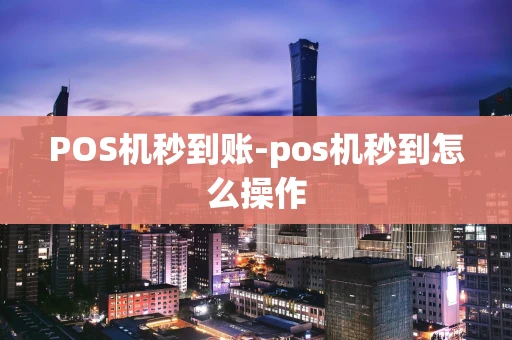重庆POS机秒到账-pos机秒到怎么操作-第1张图片-点点富足