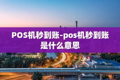 重庆POS机秒到账-pos机秒到账是什么意思-第1张图片-点点富足 重庆POS机秒到账-pos机秒到账是什么意思-第1张图片-点点富足