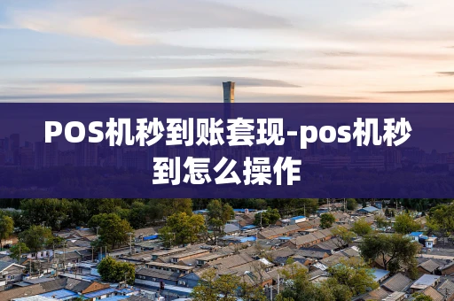 重庆POS机秒到账套现-pos机秒到怎么操作-第1张图片-点点富足