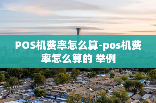 重庆POS机费率怎么算-pos机费率怎么算的 举例-第1张图片-点点富足