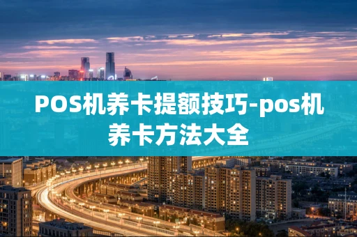 重庆POS机养卡提额技巧-pos机养卡方法大全-第1张图片-点点富足 重庆POS机养卡提额技巧-pos机养卡方法大全-第1张图片-点点富足