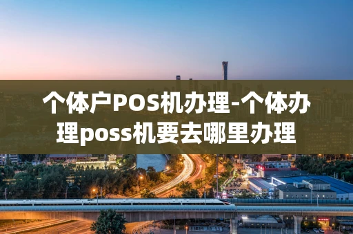 重庆个体户POS机办理-个体办理poss机要去哪里办理-第1张图片-点点富足